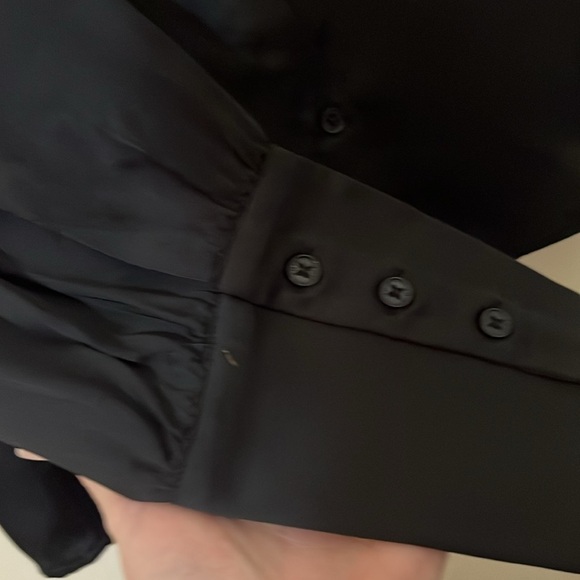 NWT Joie satin blouse XXL black - Picture 4 of 8